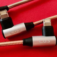 Cords of Steel The Right Angle Rose Gold 6 ft Charging Cable - Shop R Studio