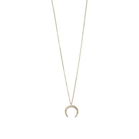 14 Karat Gold Plated Crescent Necklace - Shop R Studio