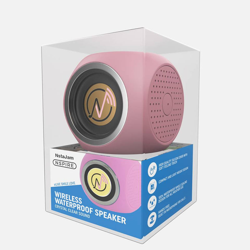 NstaJam Nspire Wireless Waterproof Speaker - Light Pink - Shop R Studio