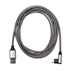 Cords of Steel The Right Angle Gunmetal 6 ft Charging Cable - Shop R Studio